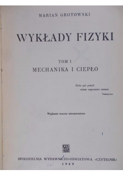 Wykłady fizyki, tom I, 1949 r.