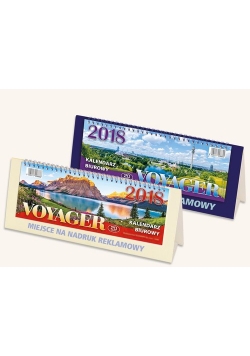 Kalendarz biurowy 2018 Voyager granatowy mix wzorów