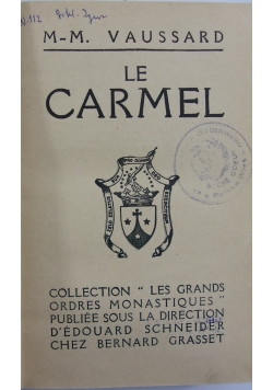 Le Carmel, 1929 r.