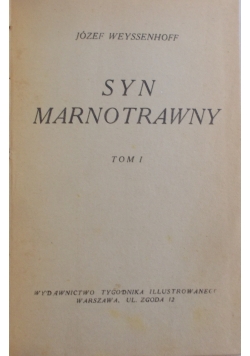 Syn Marnotrawny Tom I-II, 1927r.