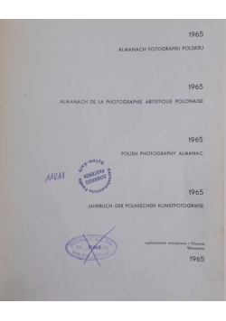 Almanach fotografiki polskiej 1965
