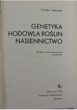 Genetyka hodowla roślin nasiennictwo