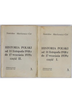 Historia Polski od 11 listopada 1918 r do 17 września 1939 r., część I-II