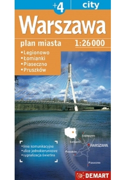 Warszawa plus 4 plan miasta 1:26 000