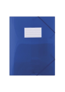 Teczka z gumką Donau PP A4 półtransparentna niebieska