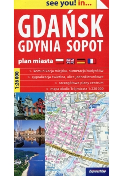 Gdańsk Gdynia Sopot plan miasta 1:26 000