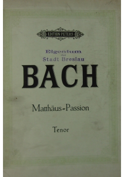 Matthaus=Passion Tenor