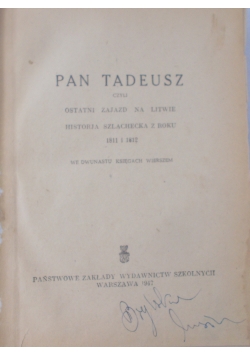 Pan Tadeusz , 1947 r.
