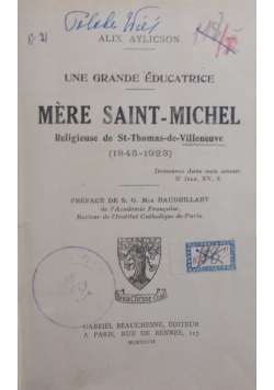 Mere saint-michel, 1927 r.
