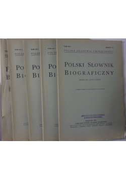 Polski słownik biograficzny, 5 zeszytów, 1937 r.