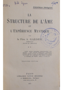 La Structure De Lame , 1927 r.
