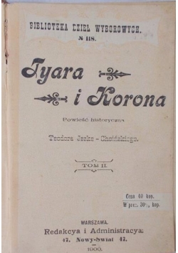 Tyara i Korona, tom II, 1900 r.