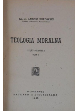 Teologia moralna - 1945 r.