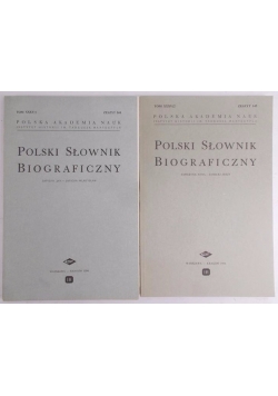 Polski słownik biograficzny, zeszyt 144 i 145
