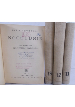 Noce i dnie,zestaw 4 książek,1947r