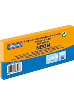 Karteczki samoprzylepne w bloczku neon pomarańczowy