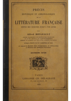 Litterature Francaise , 1899 r.