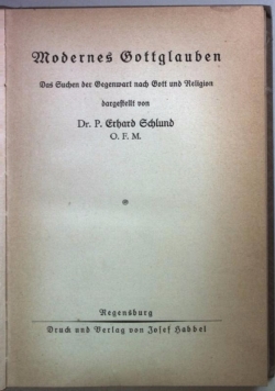 Modernes Gottglauben, 1939 r.