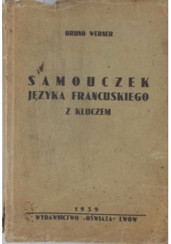 Samouczek języka francuskiego z kluczem, 1939r
