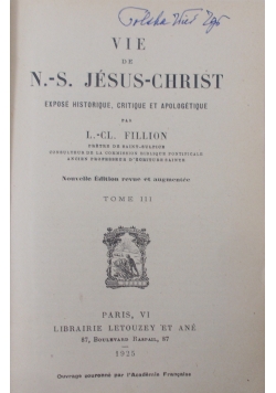 Vie de N.-S. Jesus-Christ, 1925 r.