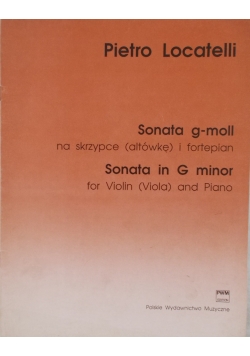 Pietro Locatelli sonata g-moll na skrzypce i fortepian