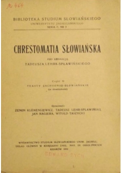 Chrestomatia Słowiańska, 1949 r.