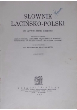 Słownik Łacińsko-polski do użytku szkół średnich, 1925 r.