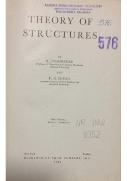 Theory of Structures, 1945r.