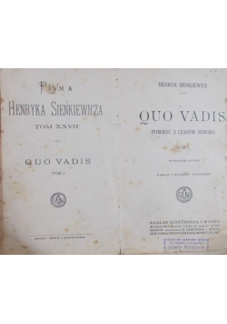 Quo vadis tom I, 1897 r.