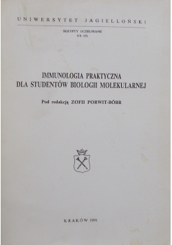 Immunologia praktyczna dl studentów biologii molekularnej