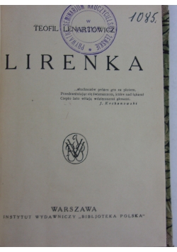 Lirenka, 1925 r.