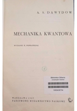 Mechanika Kwantowa, wydanie II