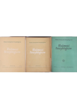 Wiadomości parazytologiczne , 3 książki