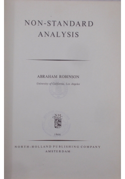 Non-Standard analysis