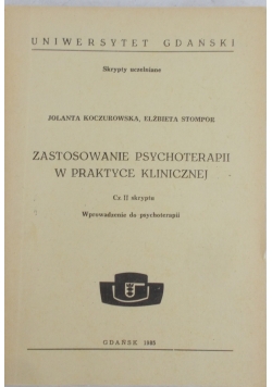 Zastosowanie psychoterapii w praktyce klinicznej