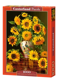 Puzzle 1000 Sunflowers in a Peacock Vase