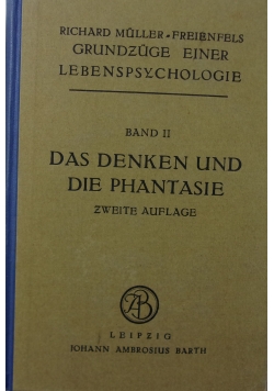 Das Denken und die phantasie, band II, 1925 r.