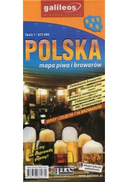 Polska mapa piwa i browarów 1:875 000