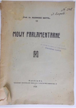 Mowy parlamentarne, 1928 r.