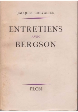 Entretiens Avec Bergson