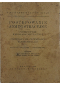 Postanowienie administracyjne, 1949 r.