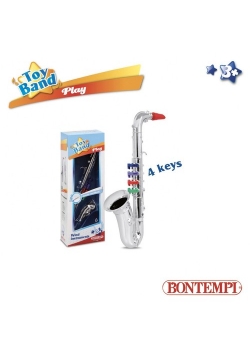 Saksofon srebrny 4 klawisze 37 cm