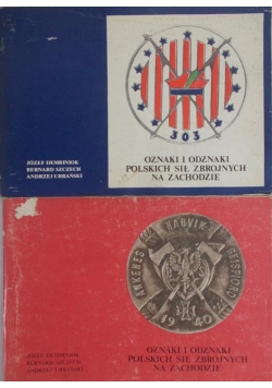 Odznaki i odznaki polskich sił zbrojnych na zachodzie  2 książki