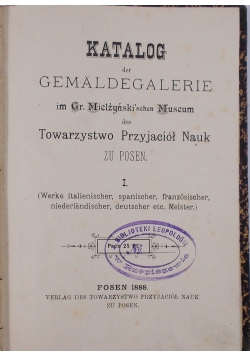 Katalog galeryi obrazów, 1888 r.