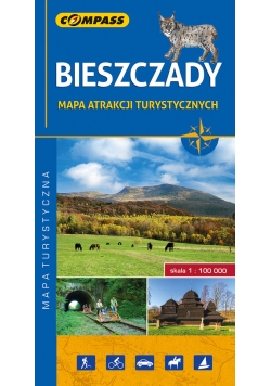 Bieszczady mapa atrakcji turystycznych 1:100 000