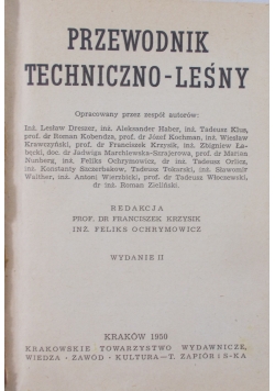 Przewodnik techniczno-leśny, 1950 r.