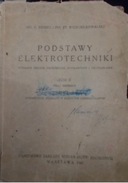 Podstawy elektrotechniki cz. II, 1947r