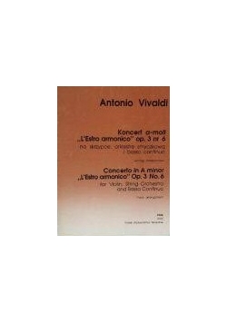 Antonio Vivaldi Koncert a-moll na skrzypce, orkiestrę smyczkową i basso continuo