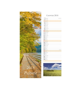 Kalendarz 2018 pasek 15x32 Pejzaże