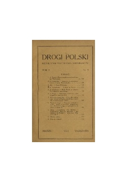Drogi Polski miesięcznik polityczno-gospodarczy nr. 8-9, 1922 r